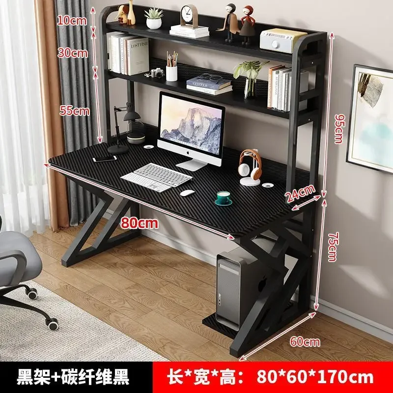 AOLIVIYA Computer Desk Desktop Home Desk Bookshelf Integrated Combination Small Apartment Hole Board Learning Table Bedroom Desk