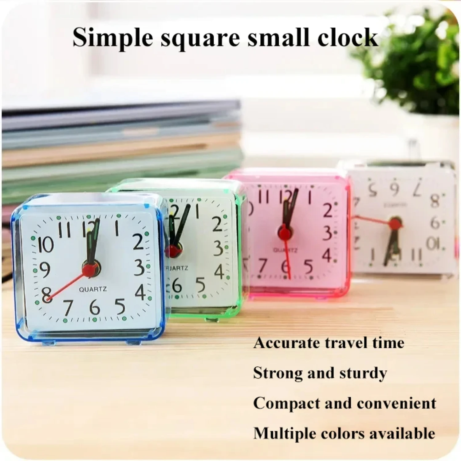 

Loud Twin Bell Quartz Clock Silent Alarm Clock Mini Square Table Alarm Clocks Children Alarm Clock Sleeping Studying