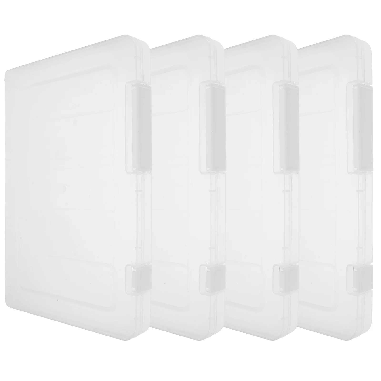 

4 шт. коробка для документов формата А4, пластиковый органайзер для файлов, портативный чехол для проекта, прозрачная коробка для хранения, держатель для бумаги для скрапбукинга