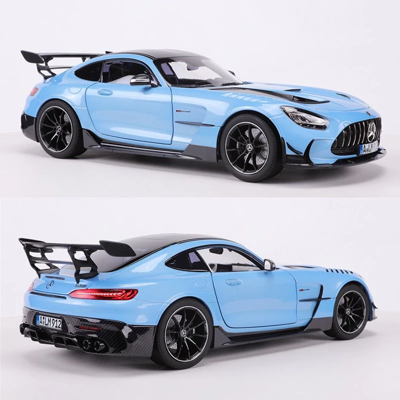 1:22 Benz Gtr Legering Sportwagen Pull Back Diecast Speelgoedvoertuigen Metalen Race Auto Model Hoge Simulatie Geluid En Lichte Kids Geschenken