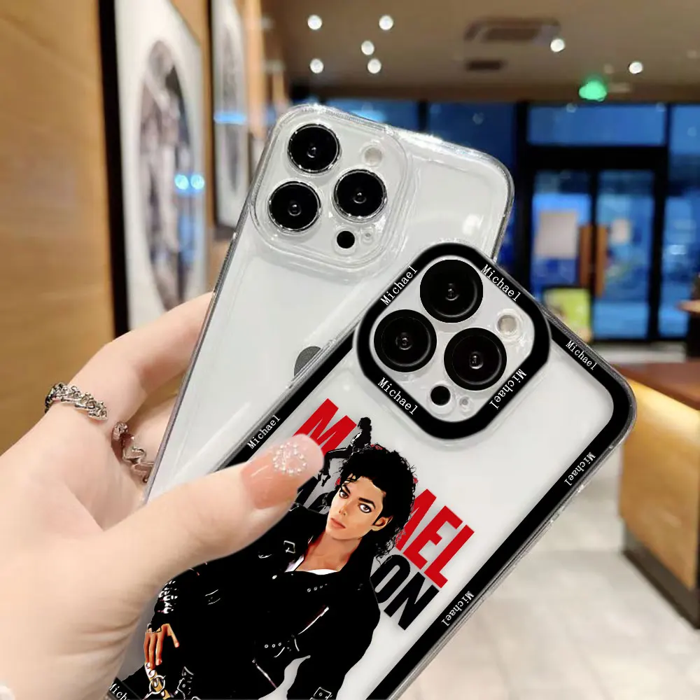 Dancer m-Michael j-Jackson Cover Clear Phone Case For iPhone Apple 17 AIR 16E 16 15 14 12 13 11 Pro 8 7 Plus Max Case DIY Shell view 4
