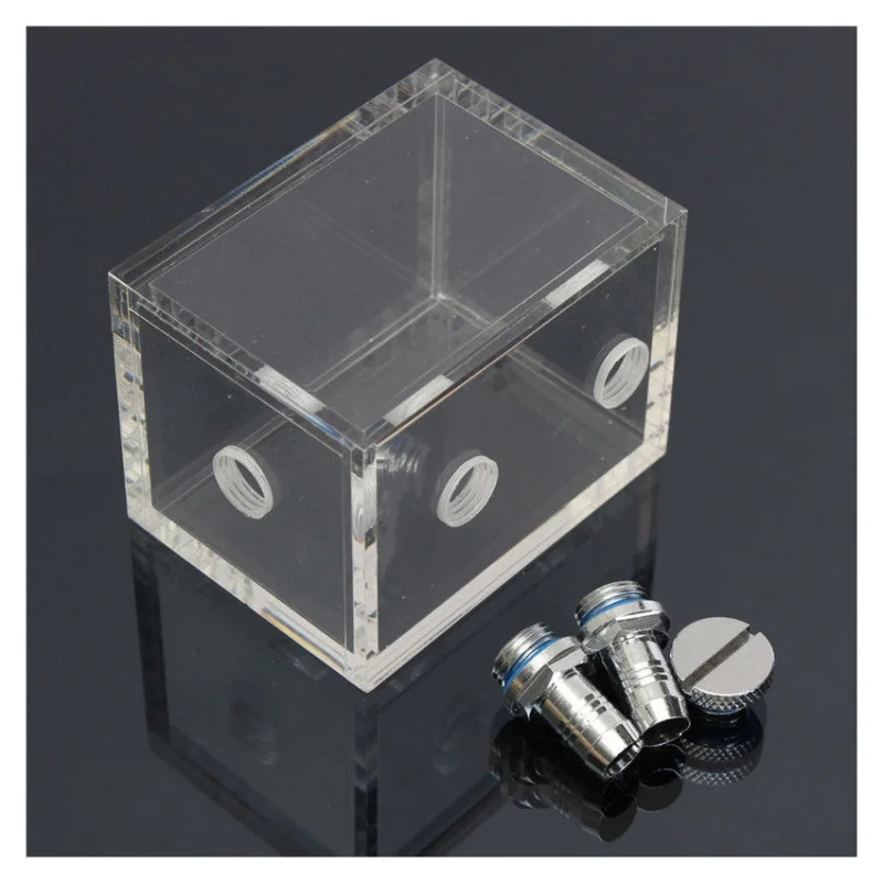 New 200ml Acrylic water tank cooler water cooling radiator pc cpu water block Transparent