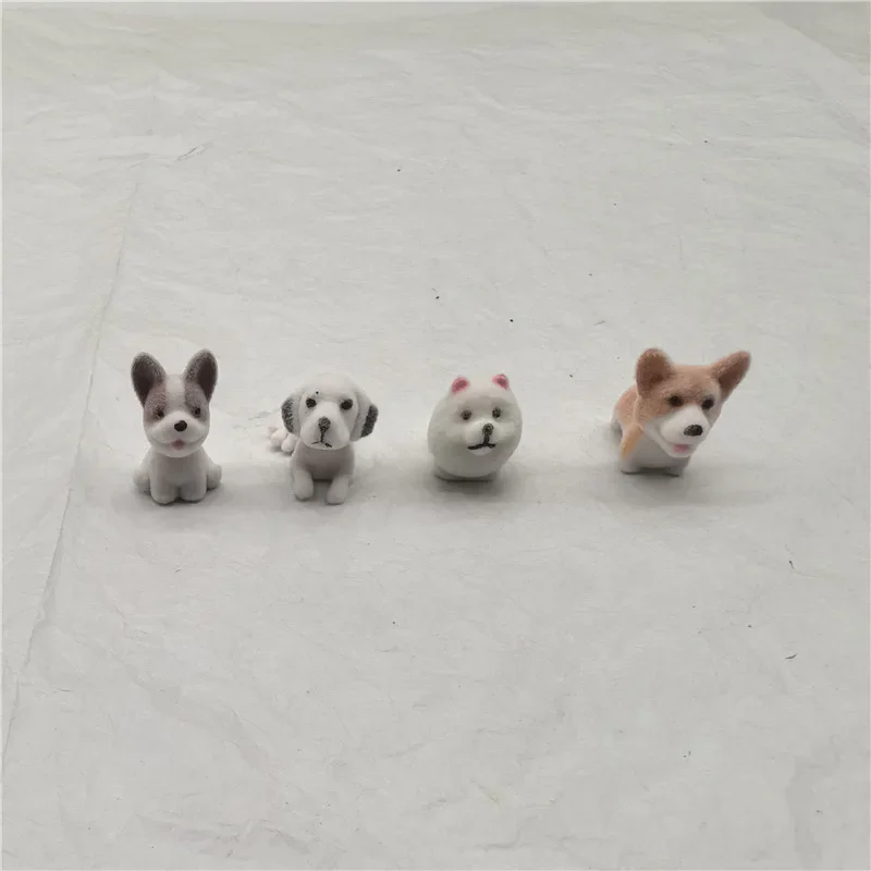 5-50 pçs reunido filhote de cachorro cão figura 2.5cm bonito desgrenhado modelo coleção corgi samoyedo bolso artificial animal amigo criança brinquedo presente