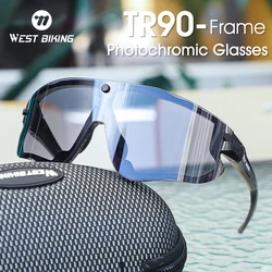 WEST BIKING Photochromic Cycling Glasses UV400 Magnetic Easy Replace Lens TR90 Sunglasses MTB Road Bike Goggles Cycling Eyewear