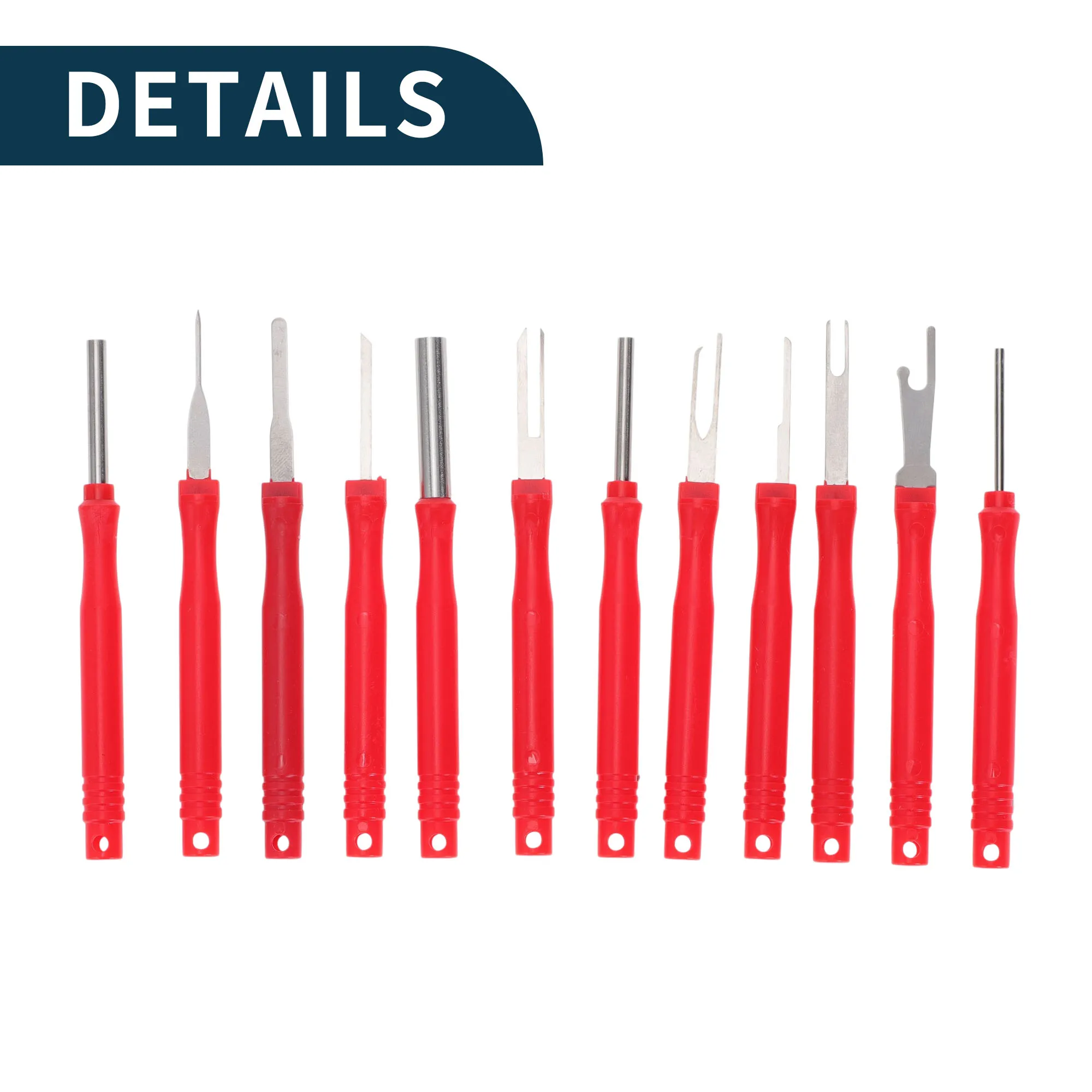 

UXCELL Автомобиль Грузовик Мотоцикл Лодка Инструмент для снятия терминала Ассортиментный комплект Разъем для проводов Набор для извлечения контактов Красный 41 шт.