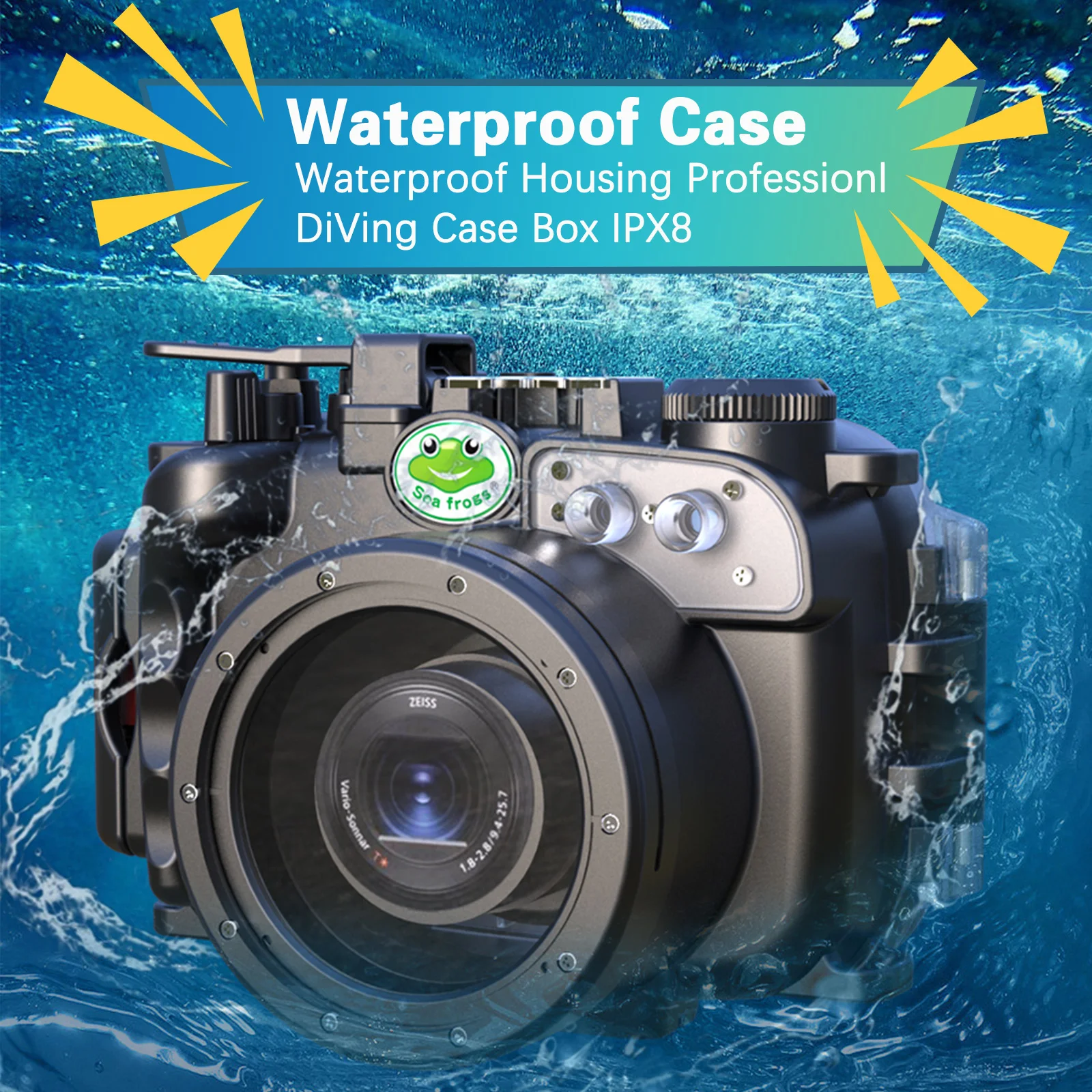 

Водонепроницаемый корпус Seafrogs для оборудования для подводной фотографии Sony ZV-1, водонепроницаемый корпус камеры 40 м