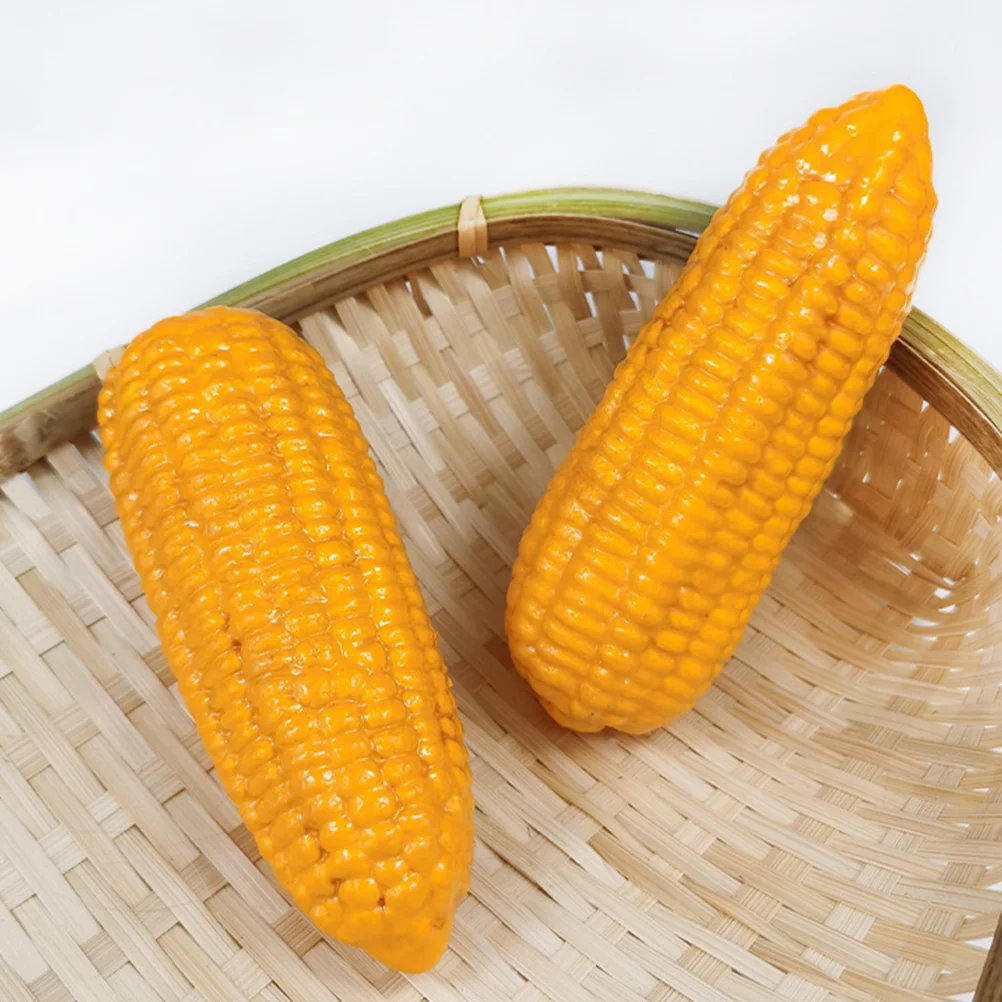 4 Pcs Toys Simulated Vegetable Model Faux Corn on The Cob Artificial Child Realistic Food Props