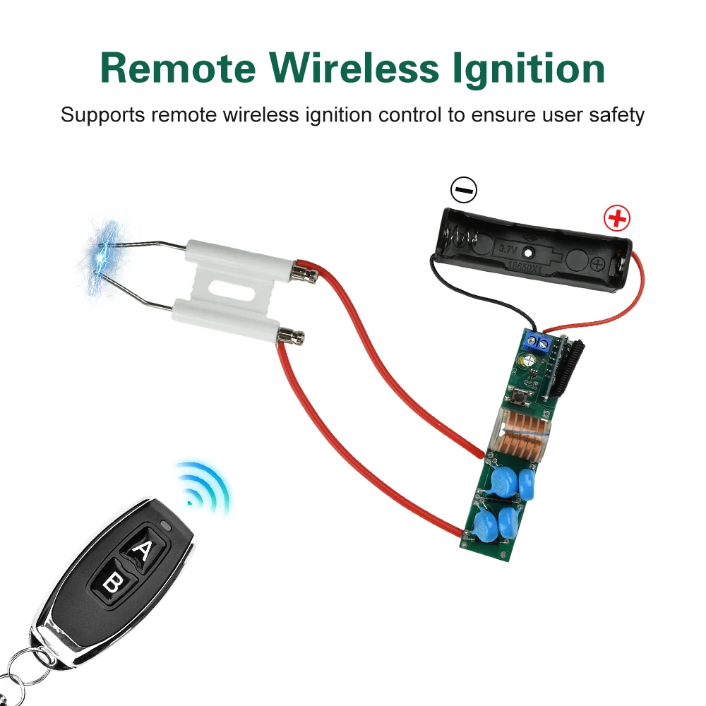 High Voltage Generator DC 3.7V to 25KV Remote Wireless Ignition Module 16-20mm Discharge Distance for Long-Range Stable Ignition