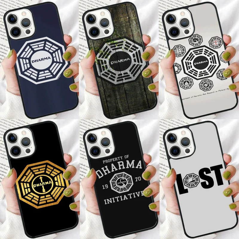 lost tv dharma initiative logo Phone Case For iPhone 16 15 14 plus XR XS 11 12 13 Pro max Bumper Shell Cover coque