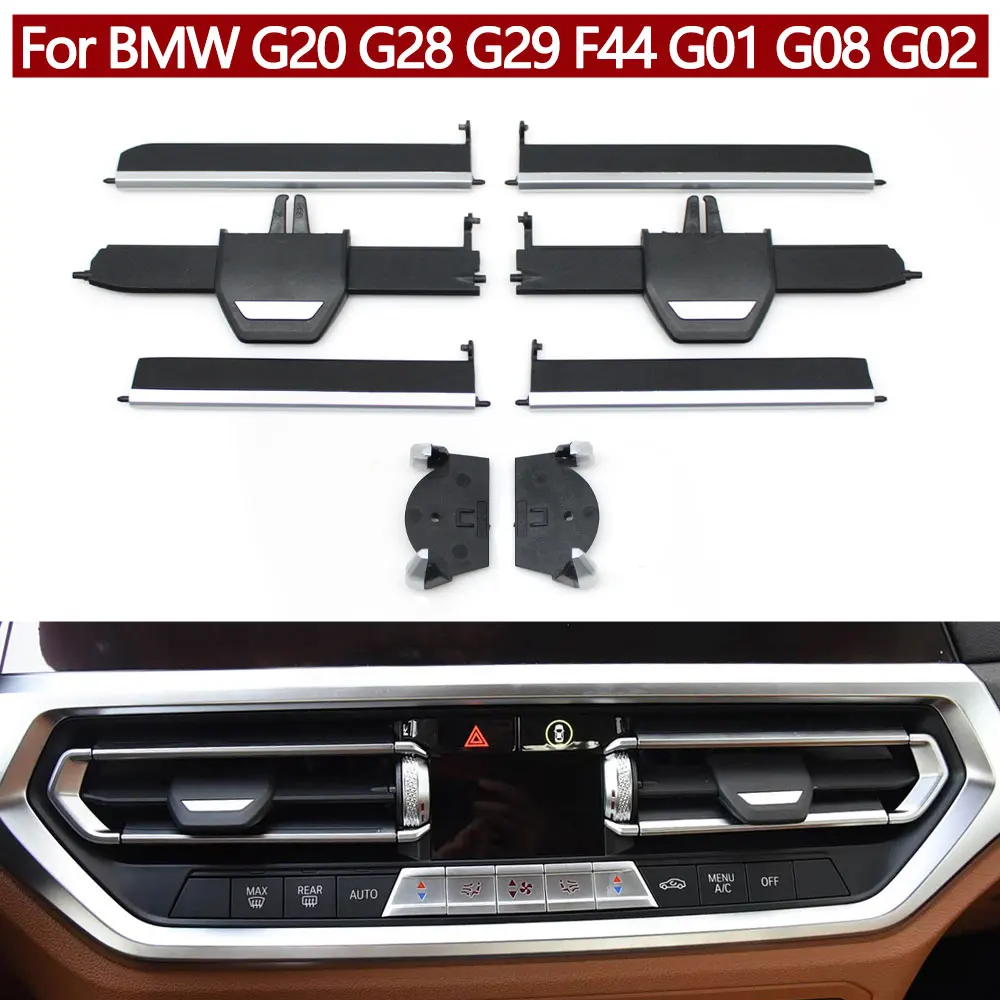 

Car Front Dashboard Middle Air Conditioning AC Vent Outlet Grille Blade Repair Kit For BMW G20 G28 G80 G29 F40 F44 G22 G01 G08