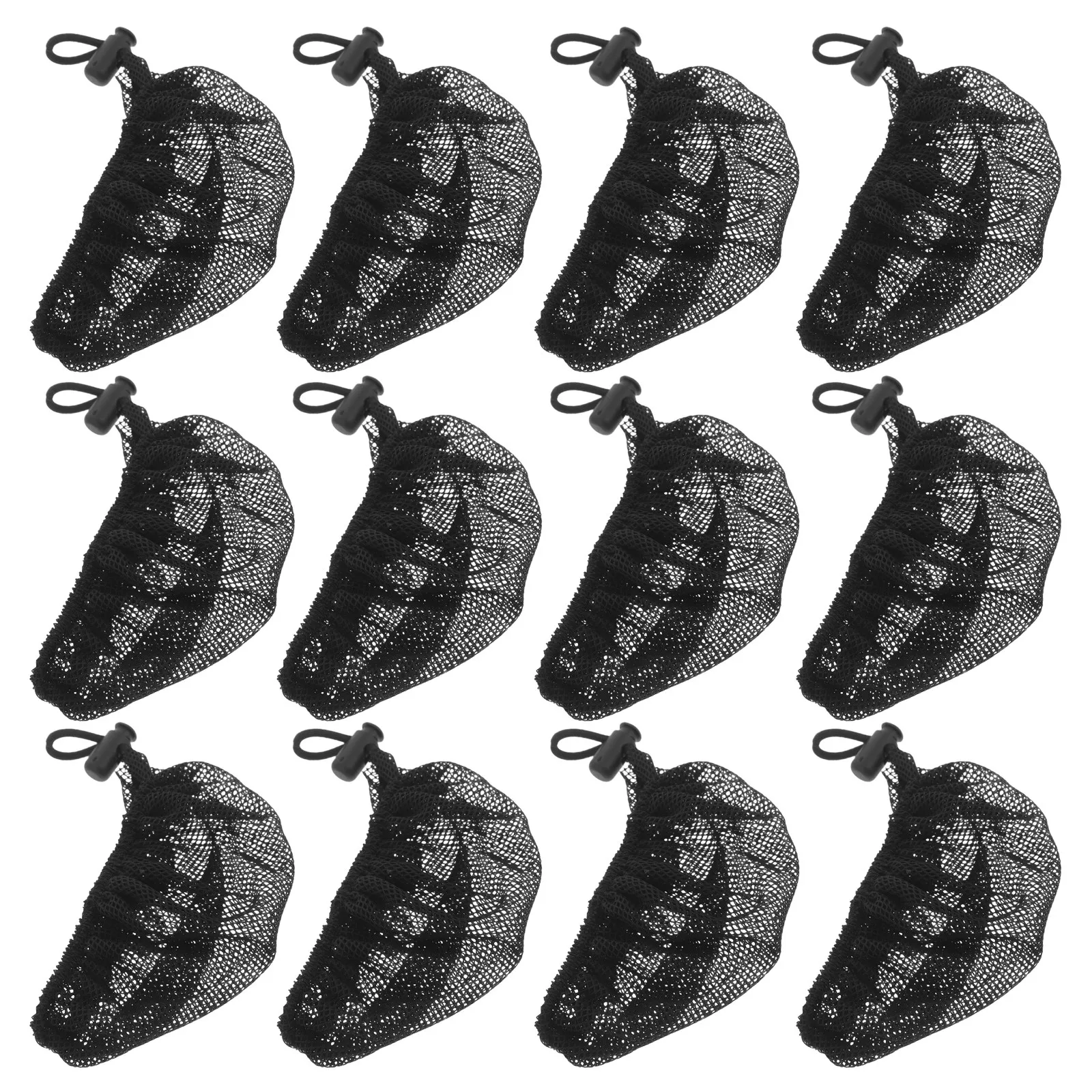 

12 шт. черных невидимых сеток для волос с высокой эластичностью, классический дизайн с завязками, для медсестер, балерин, многоразовые