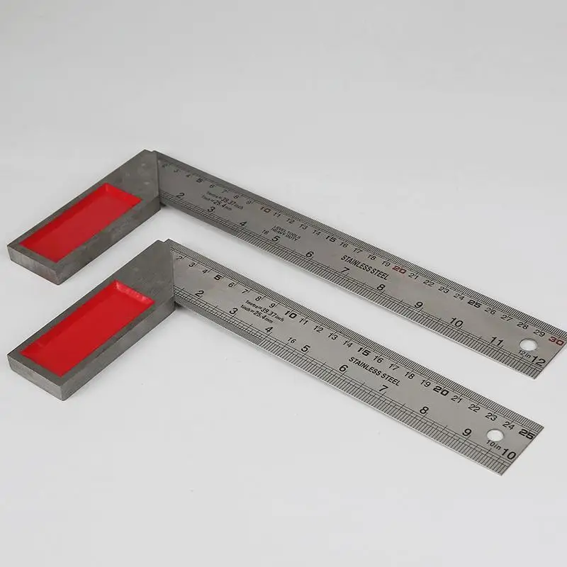 300mm Steel Right Angle Ruler High Precision Laser Scale L Square Measuring Tool For Woodworking Construction