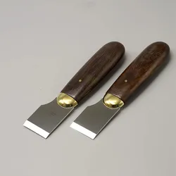 YORKSHINE Leather Cutting Knife M390/440C Steel Wood Handle DIY Handmade Leather Japanese Style Cutting Tool 30MM Straight Blade