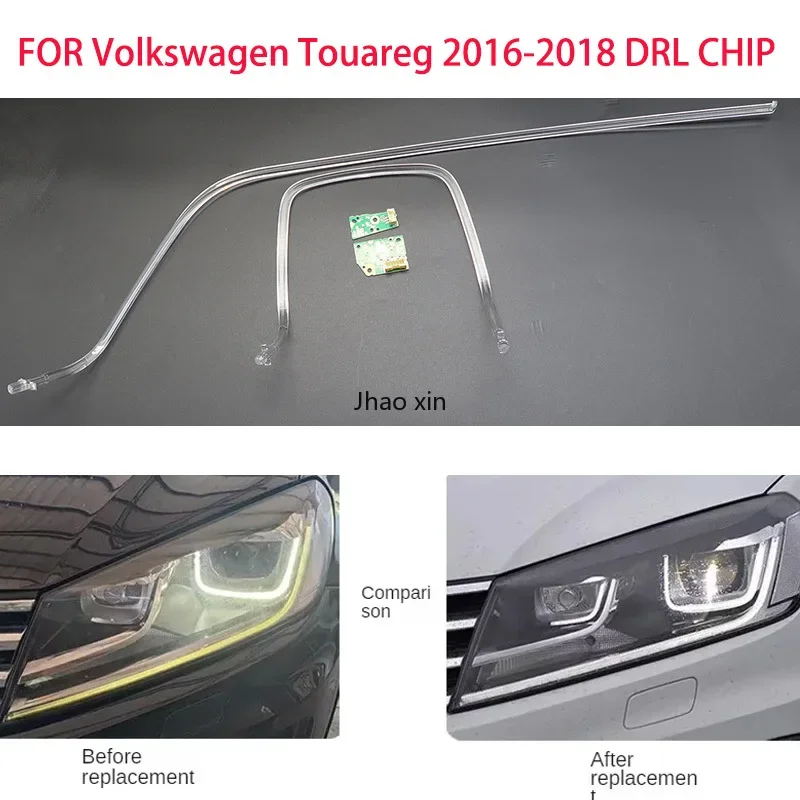 

Car Headlights DRL Light Strips Angel Eyes Chip Ballast Module Illuminations Repair Parts FOR Volkswagen Touareg 2016-2018