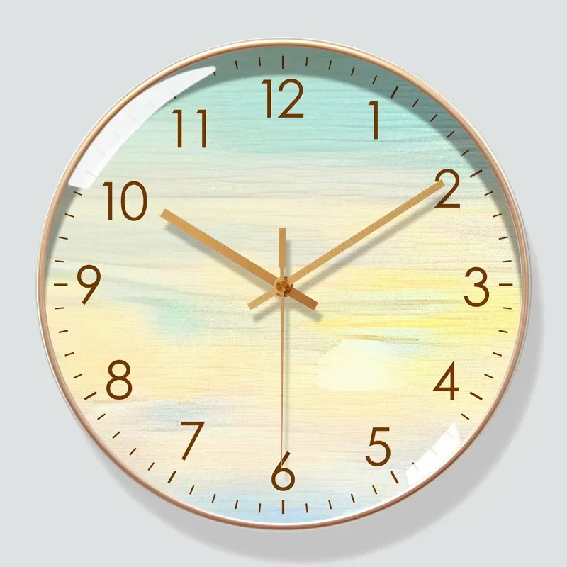 Fashion Pink Design Wall Watch Bedrooms Aesthetic Round Simple Clock Wall Interior Korean Cute Reloj Pared Ornaments Home Decor