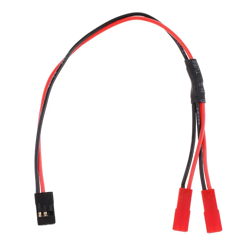 JR 1 Male to JST 2 Female Soft Silicone Wire 23cm Splitter Cable RC Parts