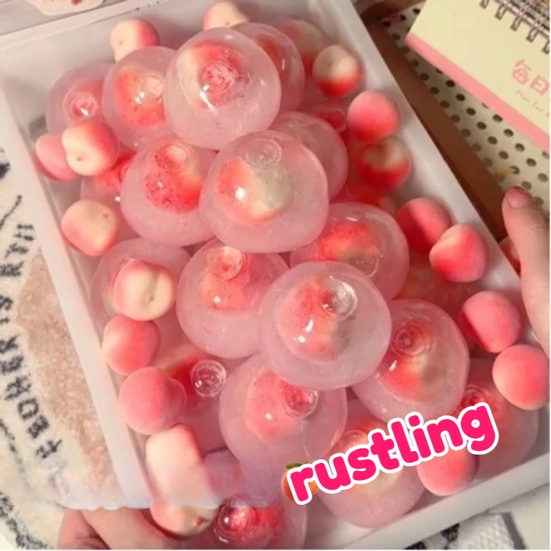 Shapable Cherry Sandwich Slushie Stress Ball Slow Rising Non-Bounce Squeeze Toy ASMR Crackling Sound Sensory Fidget for Anxiety view 3