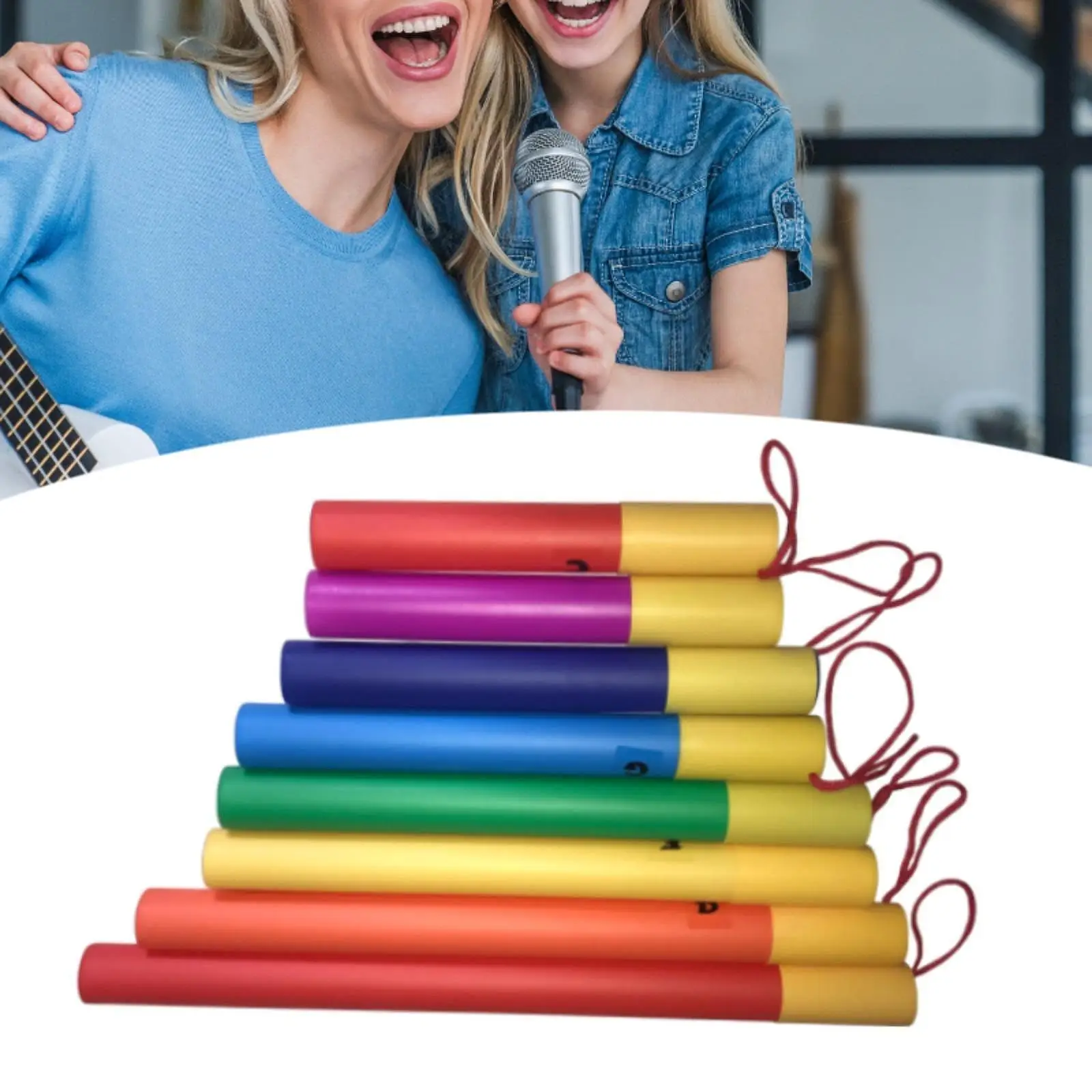 Tubes musicaux Montessori pour enfants, 8 notes, jouet, ensemble d'extension, fille, garçon