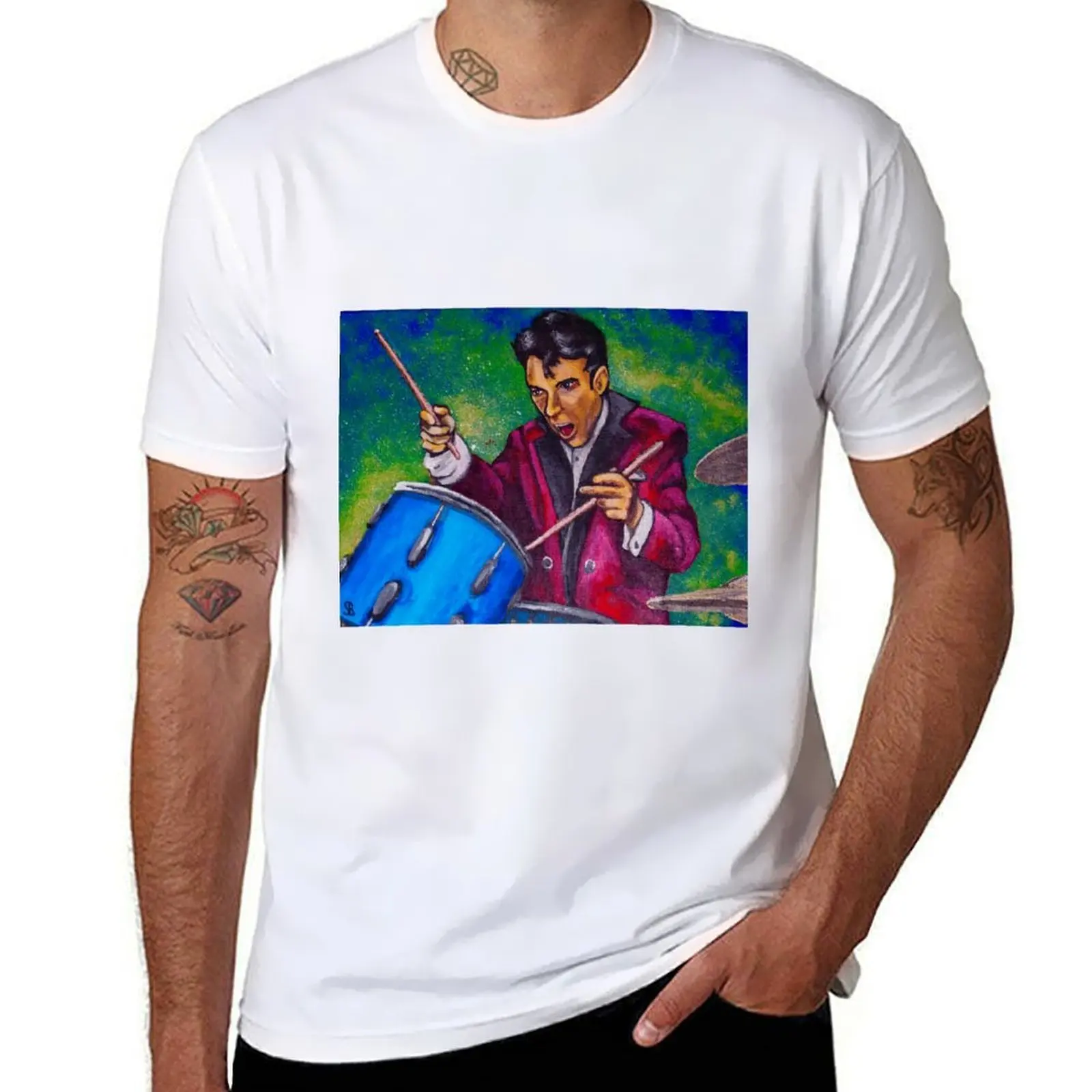 

Gene Krupa Drummer T-Shirt man tshirt man t shirt cotton high quality T-Shirt