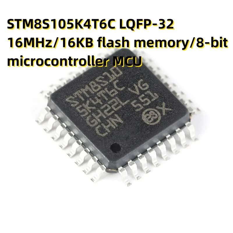 5 قطعة STM8S105K4T6C LQFP-32 16 ميجا هرتز/16 كيلو بايت ذاكرة فلاش/8 بت متحكم MCU