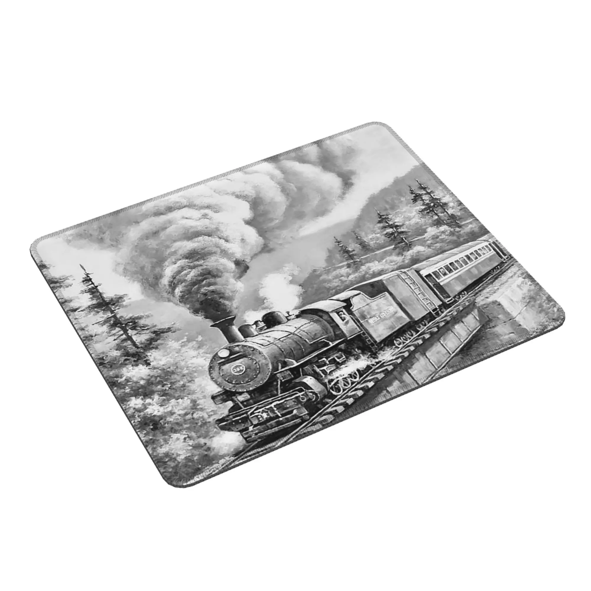 Steam Train Sepia Sketch Art Mouse Pad Computer Keyboard Mouse Mat Gamer PC Laptop Desk Mat Office Accessories Table Mats