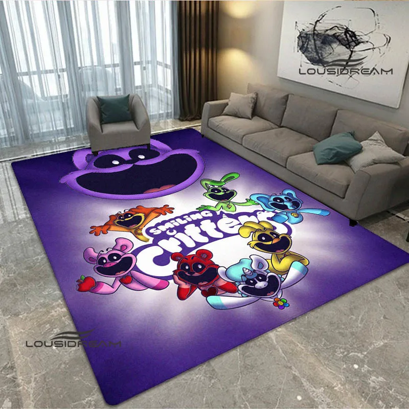 3D S-smiling critters Cartoon Carpet Living Room Bedroom Carpet non-slip Door Mat home bedroom decor outdoor rug Birthday Gift