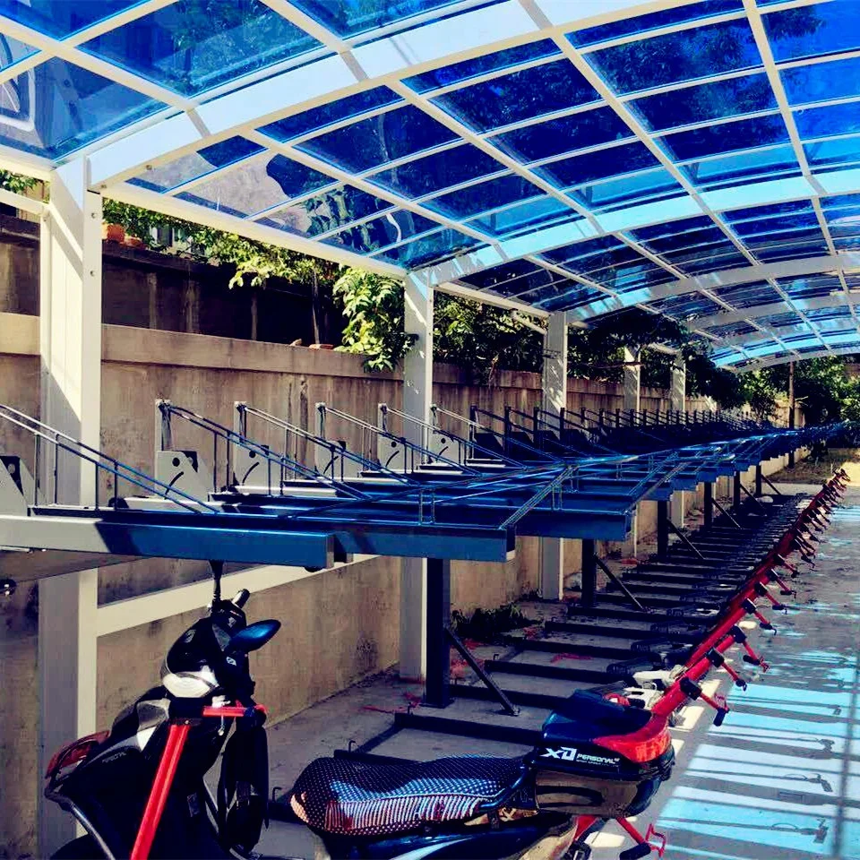 Double-layer steel bicycle parking rack for bicycles
