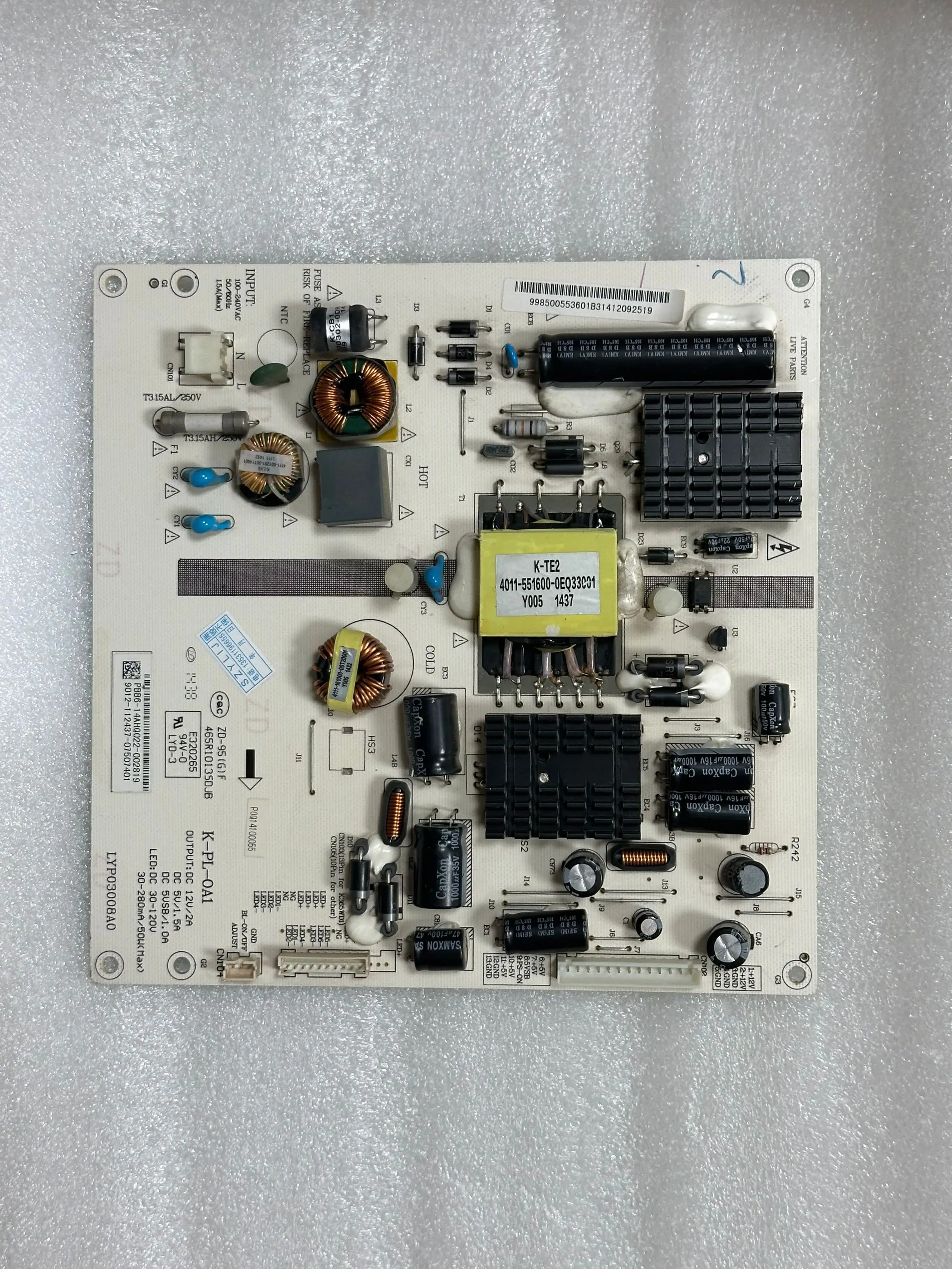 Good quality and 100% tested Board for K-PL-0A1 465R1013SDJB LYP03197B0 ZD-95(G)F