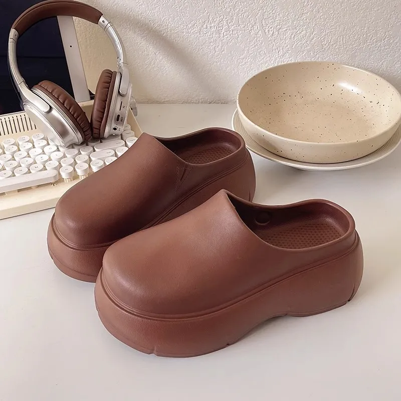 

Women's soft-soled platform slippers spring and summer new outer wear heightening shoes, casual and comfortable EVA material