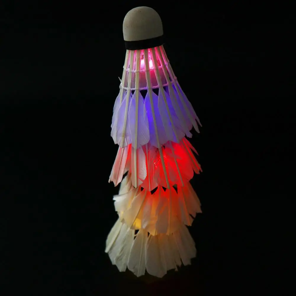 1pc Lighting Badminton Dark Night Colorful Led Lighting Sport Badminton Light Spot Shuttlecock Accessories