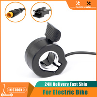 Electric Bike 130X Thumb Throttle 24V 36V 48V 60V 72V 3pin Waterproof Connector Ebikes Right/Left Hand Finger Throttle Accessory