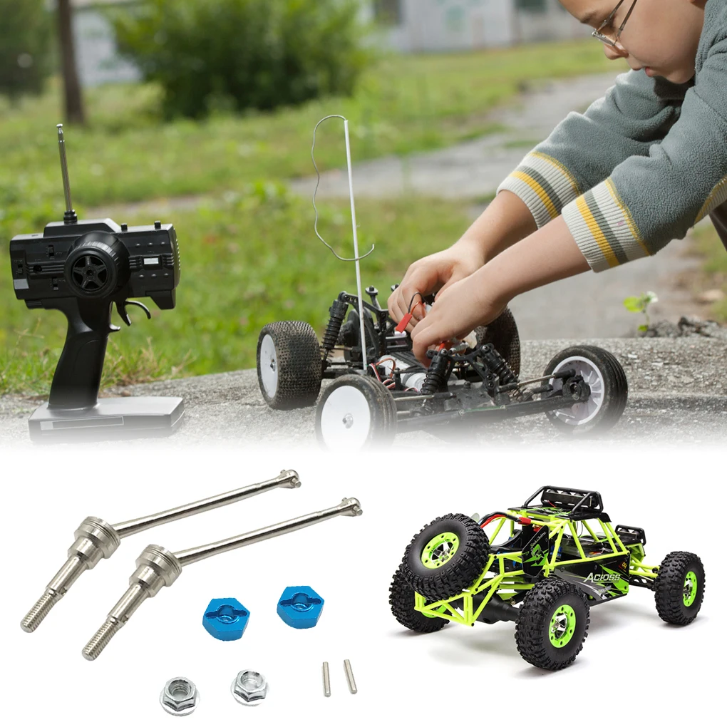 Acoplador do eixo de transmissão dianteiro 1:12 substituição de modificação de peça de carro de controle remoto para Wltoys 12423 12427 12428 vermelho