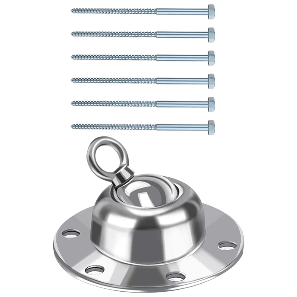 

1 set Degree Rotating Heavy Duty Dog Stake Set Ground Anchors 6 Long Nails Camping Hiking Tent Fixing Pet Supplies