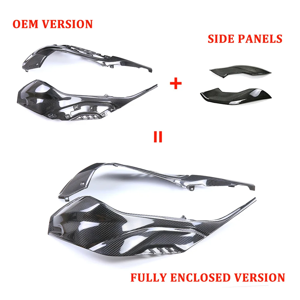 100% Carbon Fiber Motorcycle Tank Side Panels Fairing Guard For BMW S1000RR M1000RR S1000R M1000R 2019-2021 2022 2023 2024 2025 view 6