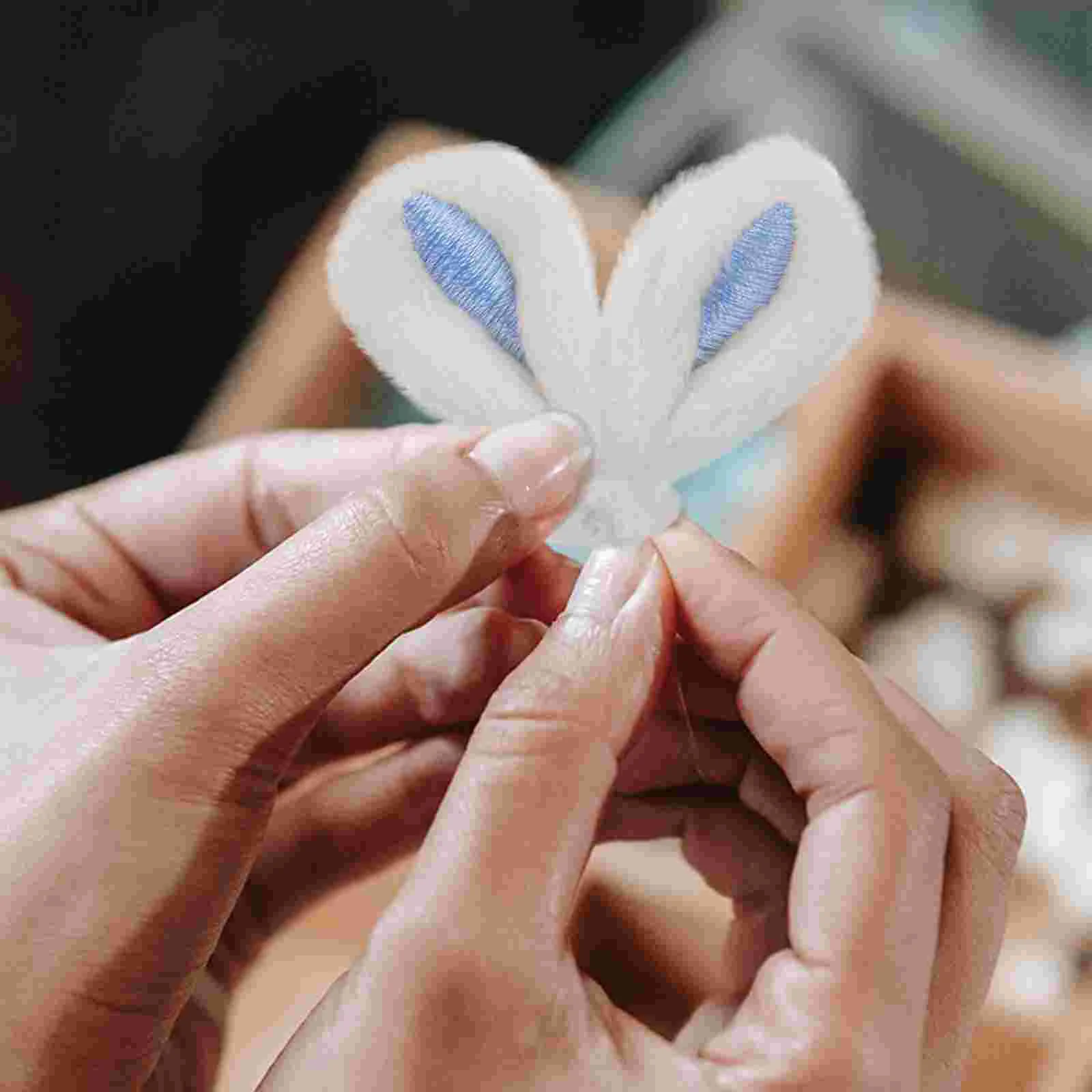 20 Pcs Bunny DIY Rabbit Ears Butterfly Baby Shower Favor for Crafts Charm Hair Pins Accessories Cute Decor Handicraft Girl