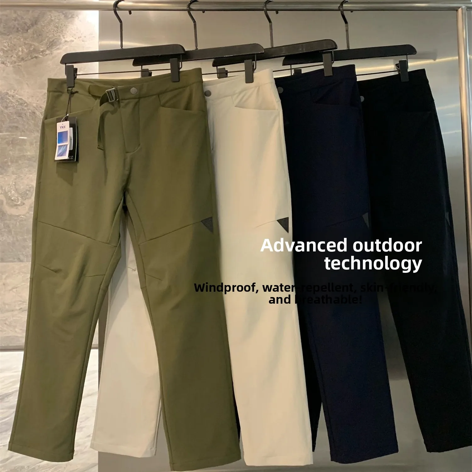 

Outdoor Men's Casual Pants Breathable Waterproof 3D Tailoring Straight Leg Faionable Urban Sle Spring Summer Regular Thic...