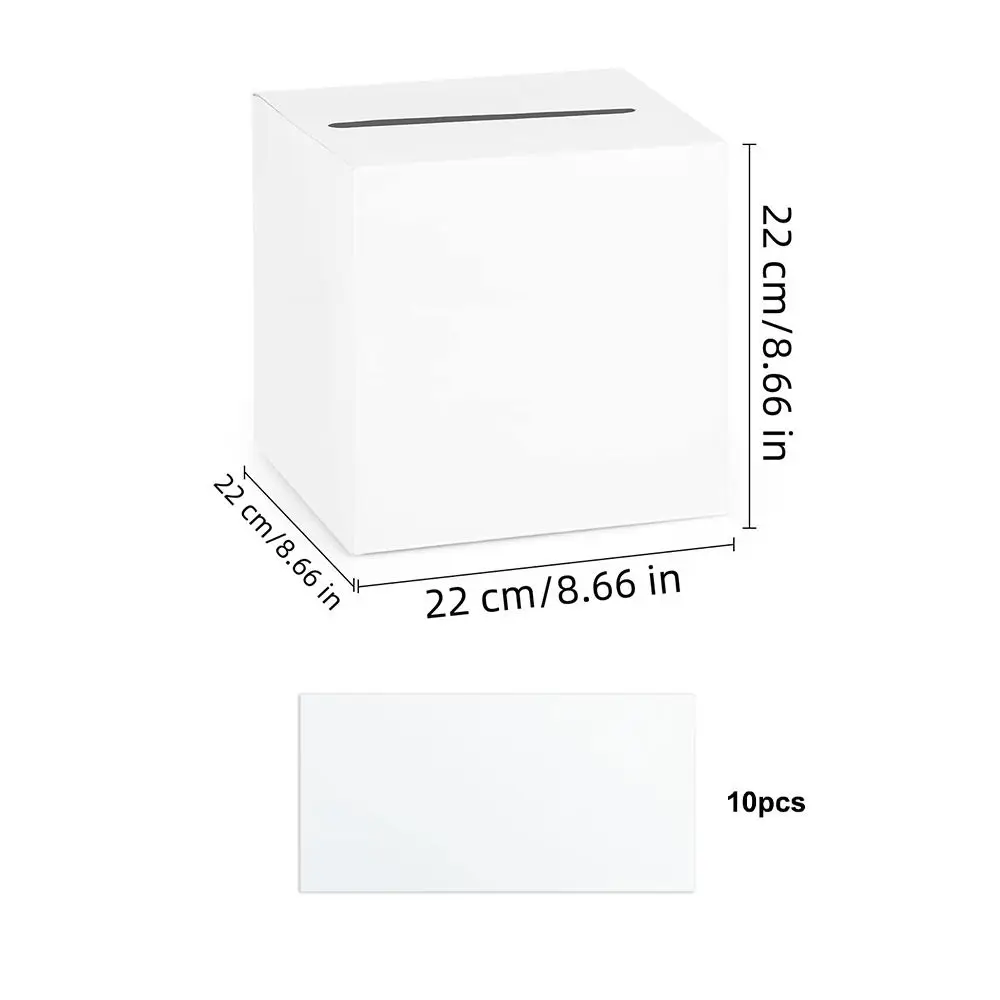 

Party Supplies White Black Wedding Card Box Cardboard Elegant Gift Card Box DIY Crafts Blessing Receiving Box Birthday Party
