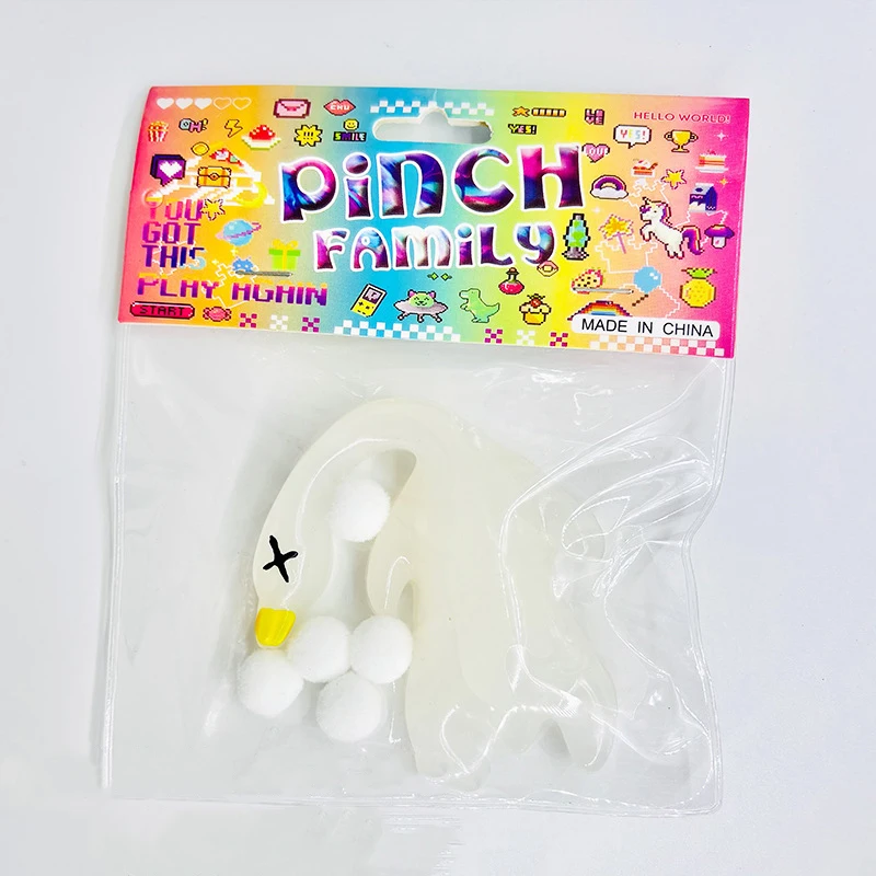 Pato asado que cambia de Color, juguete para apretar, pato con cuello torcido, pellizco sensorial, juguete para amasar, juguete para aliviar el estrés, recuerdo de fiesta para niños