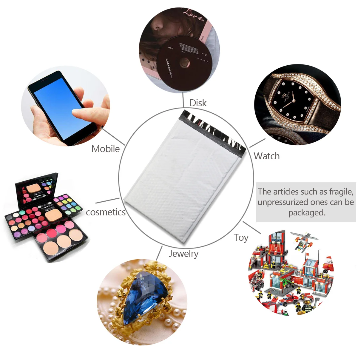 25 Pcs Bubble Shipping Envelopes Co-extruded Film Bags Packaging Custom Mailers Clothes Zipper