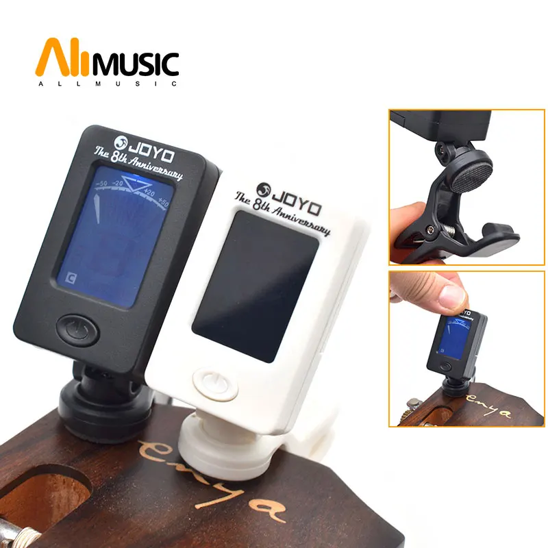 JOYO JT-01 LCD Clip-on Guitar Tuner Bass Tuner Violin Tuner Ukuele Chromatic Universal 360 Degree Rotatable Sensitive