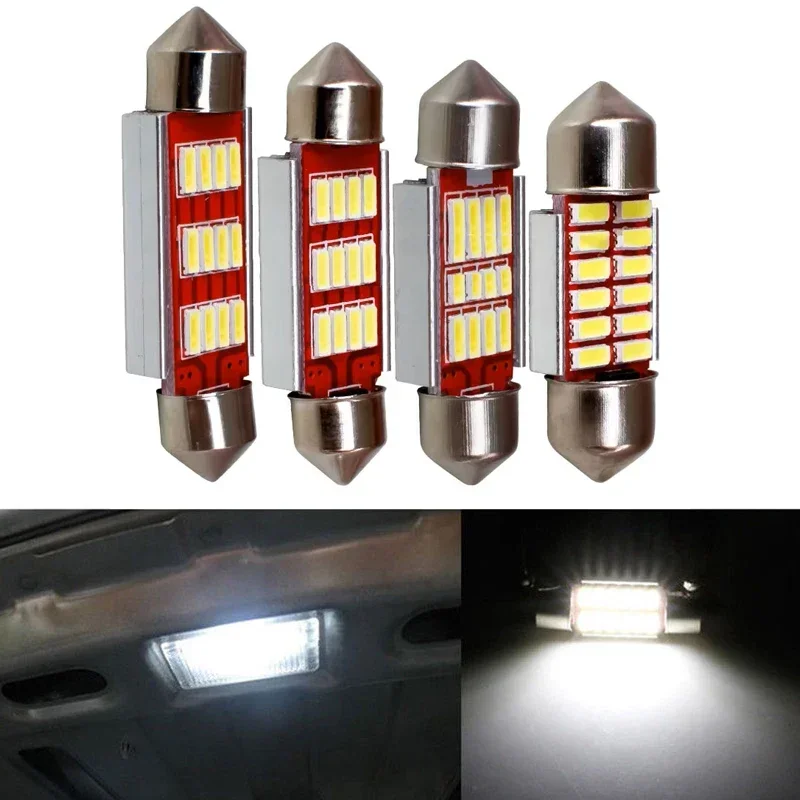 

2Pcs/10Pcs Bulbs Festoon C5W LED Canbus Festoon 31/36/39/41mm 4014 12SMD for Car Bulb Interior Reading Light License Plate Lamp