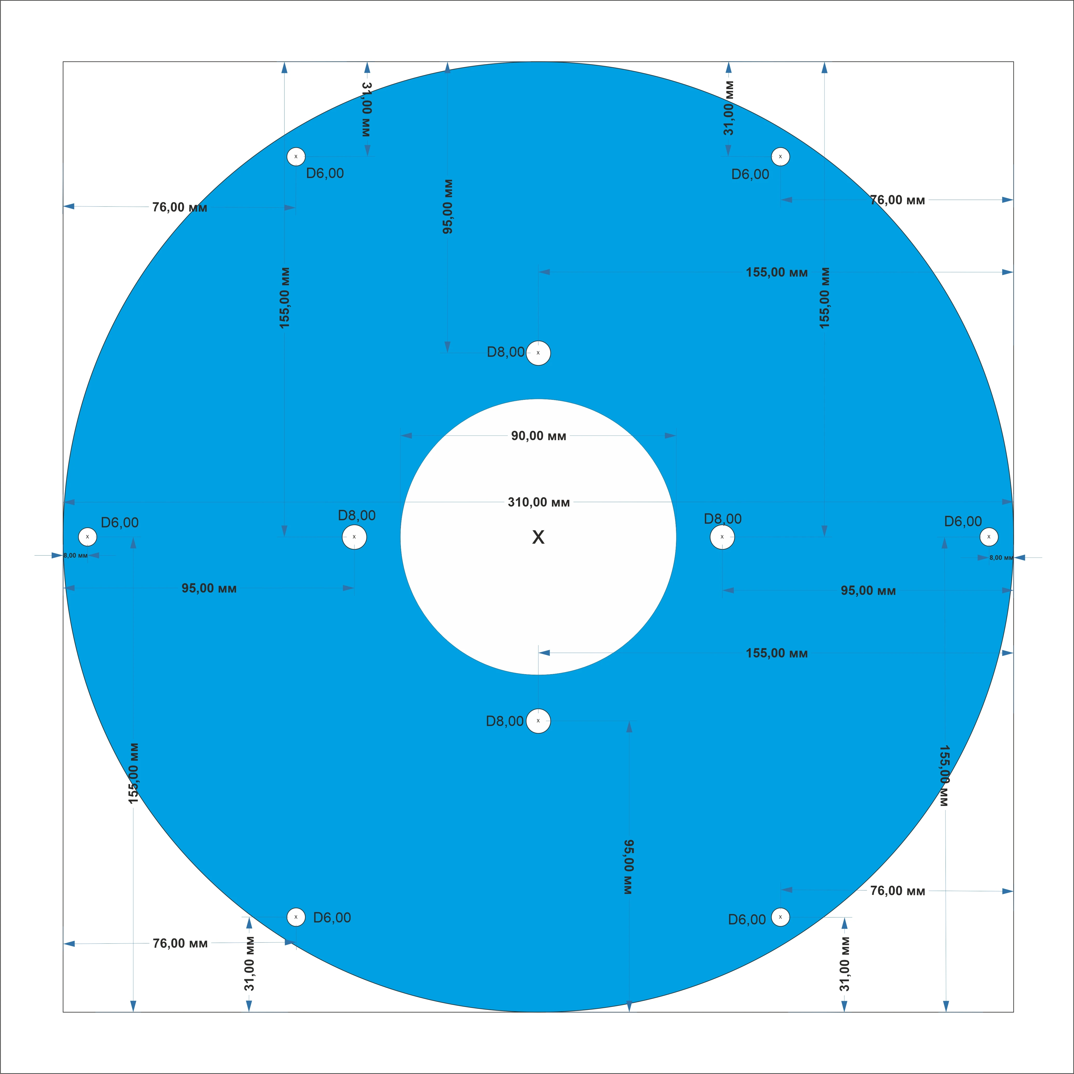 

Stainless Steel Circular Plate, Customized in Germany, processed according to drawings