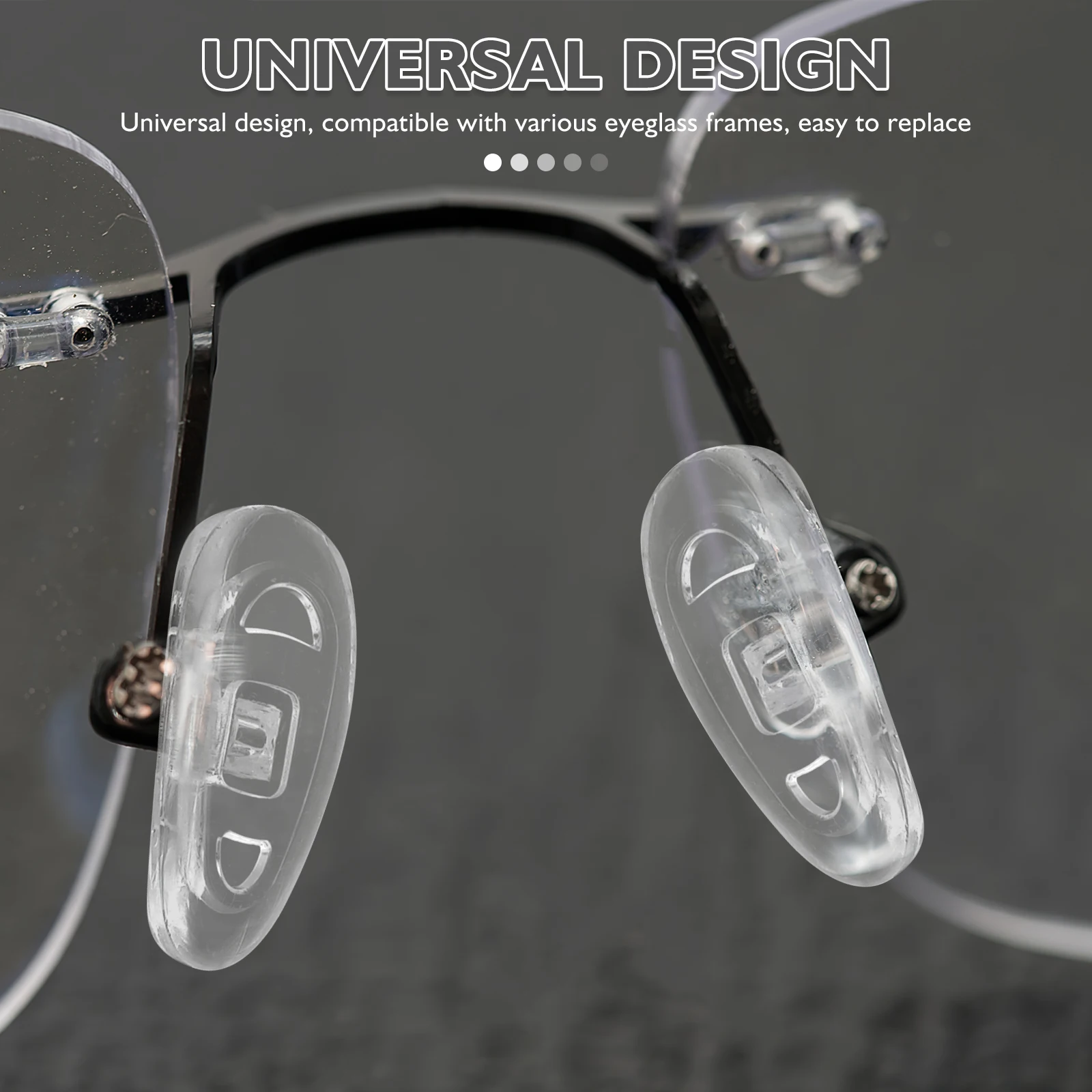 

50Pair Non Slip Silicone Nose Pads Eyeglass Bridge Cushions Replacement Soft Nose Pads for Glasses Sunglasses Repair