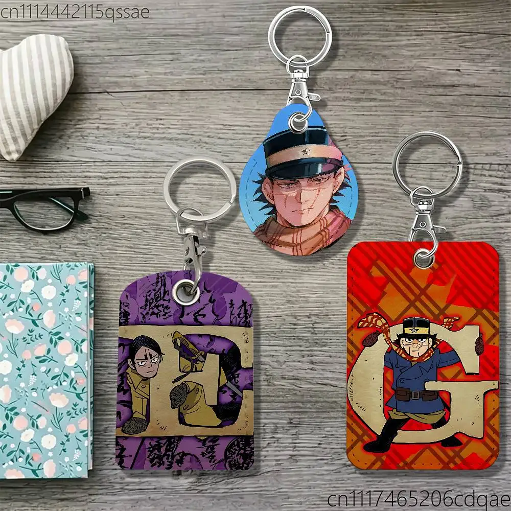 Anime Golden Kamuy For AirTag Case Card Sleeve Holder ID Credit Bank Access Keychain For Air Tag Shell