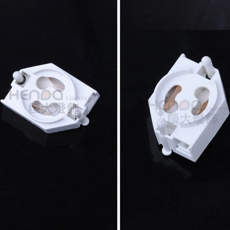 White Starter Lamp Holder Base for Inductive Fluorescent Lamp Tube Bracket Embedded Special Lamp Base Socket