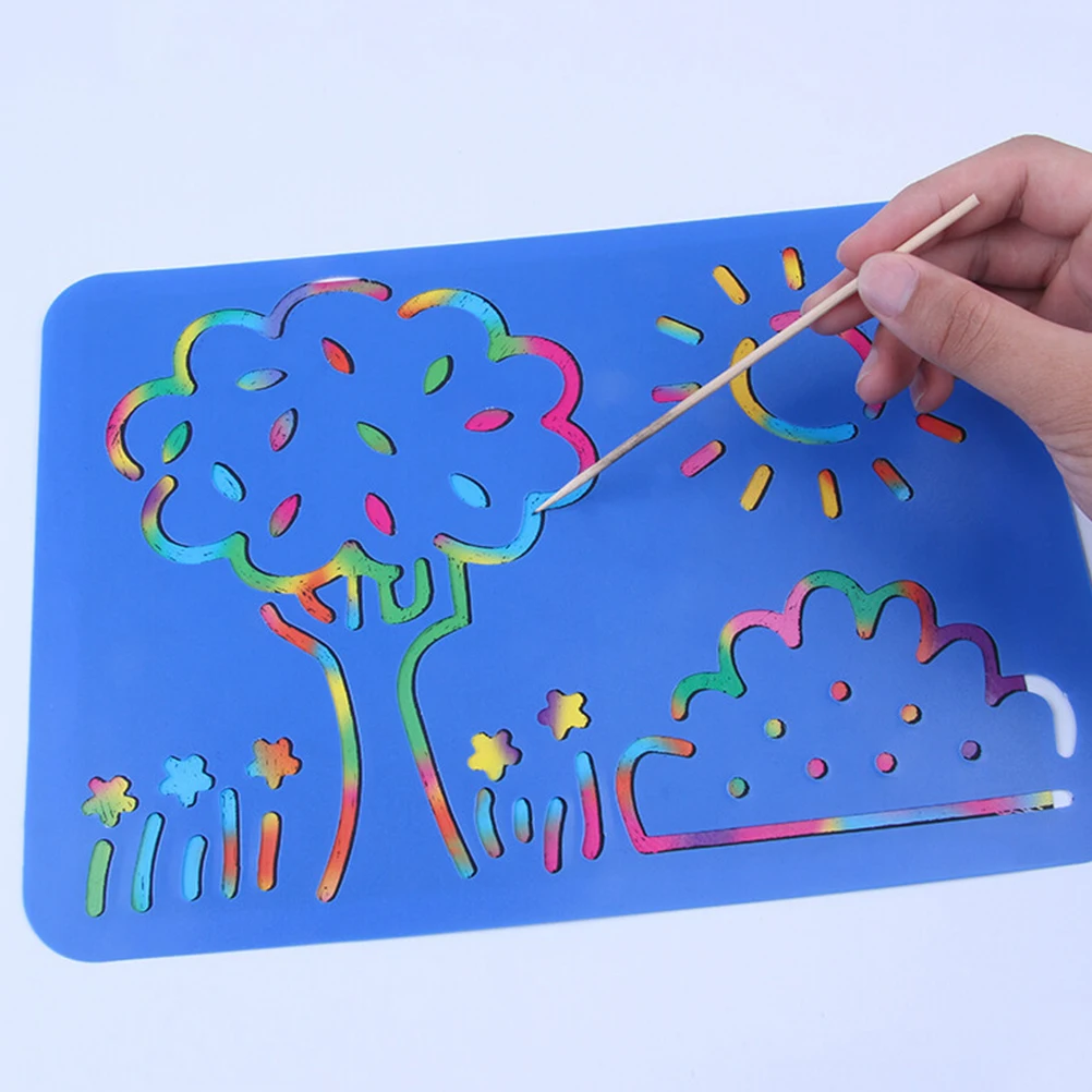 

5pcs Painting Stencils For Kids Children Drawing Stencils Diy Craft Molds A4 Reusable Pp Washable Art Templates Cartoon Learn