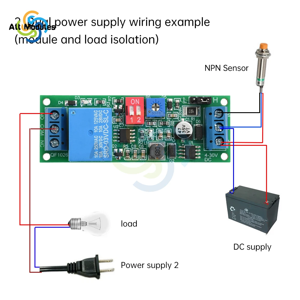 DC 4-30V Wide Voltage 1 Way Monostable Time Delay Relay Module Trigger Timer Switch Trigger Delay Switch