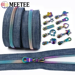 1/2/3M 5# Nylon Zippers Tapes for Sewing Coil Plastic Zipper Sliders Bags Pocket Decor Zips Pulls Repair Kit DIY Accessories