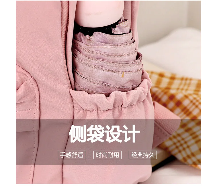 حقيبة ظهر نسائية من النايلون على شكل أرنب، حقيبة سفر كاجوال، حقائب مدرسية كبيرة، حقيبة يد للتنقل اليومي #5