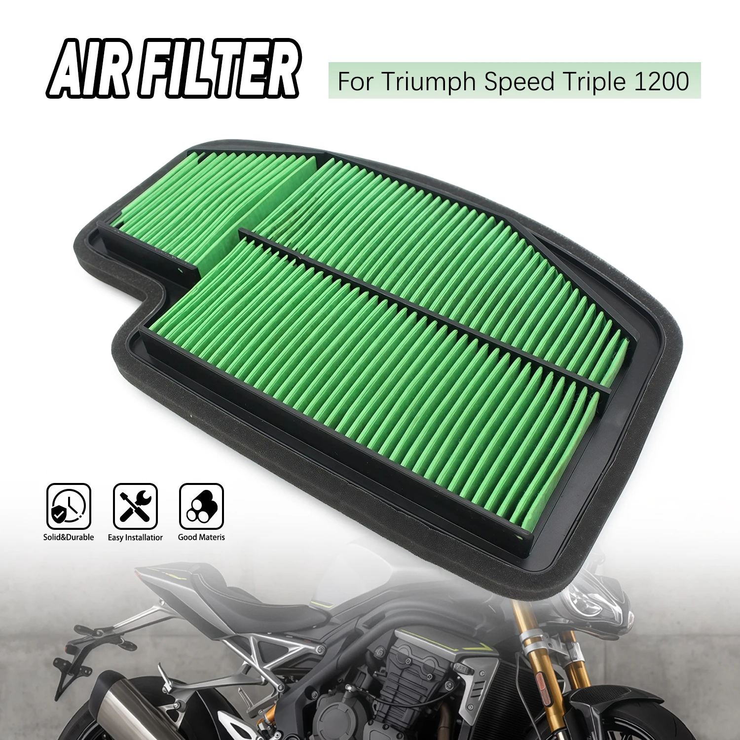

Motorcycle Accessories Air Filter Element Engine Air Intake Cleaner For Triumph SPEED TRIPLE 1200 T2205748